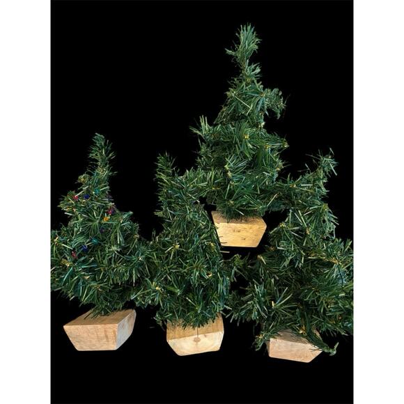 Christmas Village Train Diorama Display 11 Asst Evergreen Pine Trees 6-12” - Picture 2 of 9